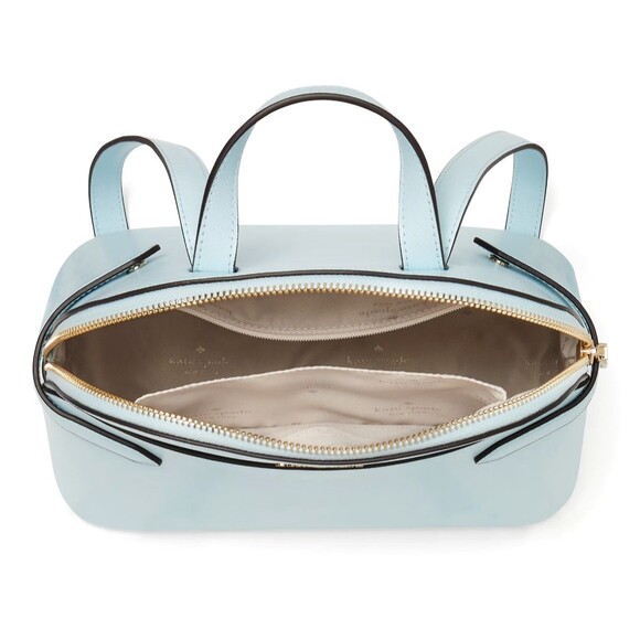 New Kate Spade Staci Saffiano Leather Dome Backpack Crisp Sky - Picture 3 of 5